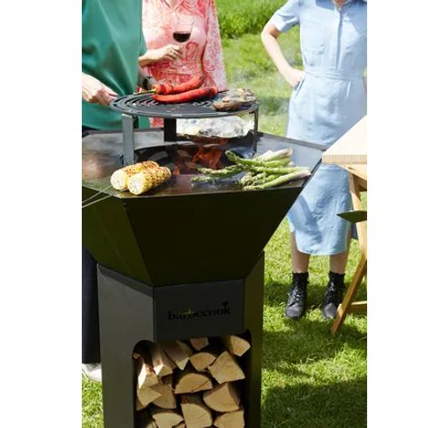 Nestor Original houtbarbecue uit gegalvaniseerd staal zwart 92x92x101cm  Barbecook