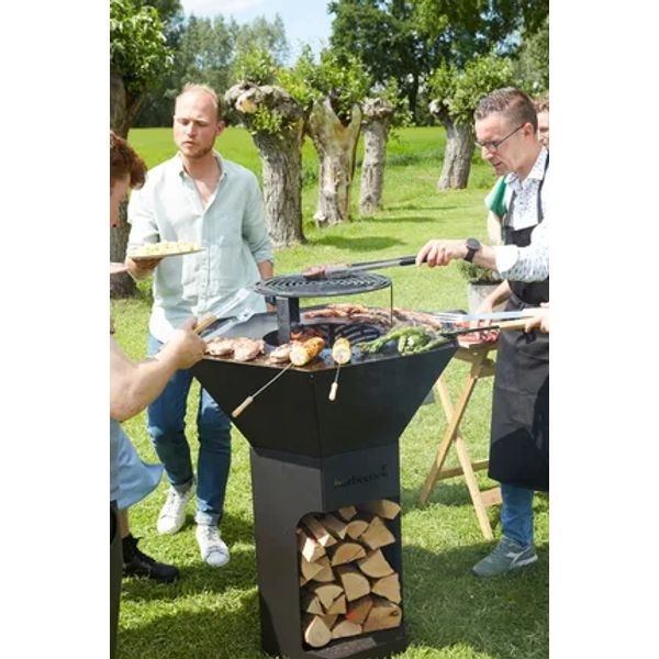 Barbecook Nestor Original houtbarbecue uit gegalvaniseerd staal zwart 92x92x101cm