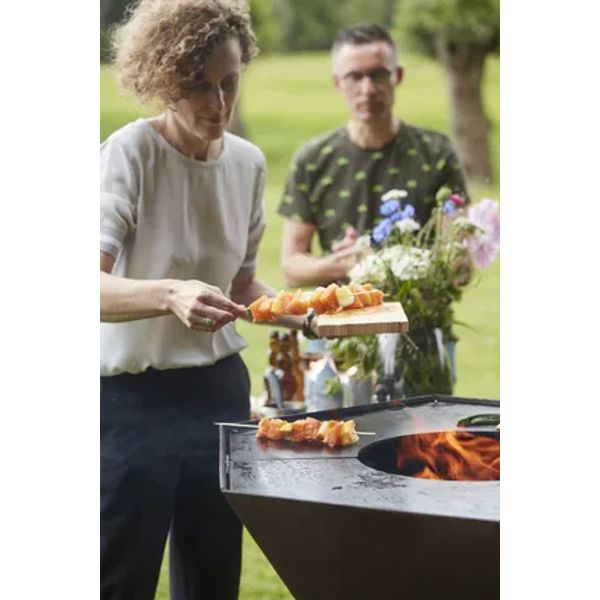 Barbecook Nestor Original houtbarbecue uit corten staal 92x92x101cm