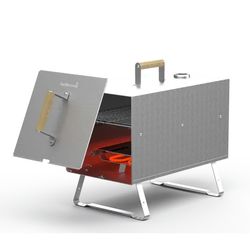 Barbecook Otto 2.0 fumoir électrique en inox 26x26x47cm 