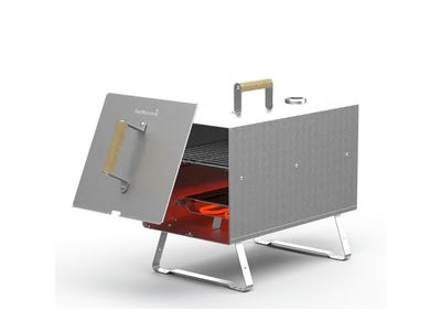 Otto 2.0 elektrische rookoven uit rvs 26x26x47cm