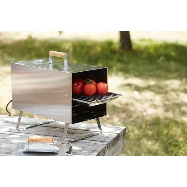 Barbecook Otto 2.0 elektrische rookoven uit rvs 26x26x47cm