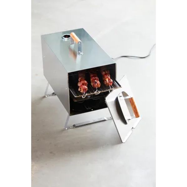 Barbecook Otto 2.0 elektrische rookoven uit rvs 26x26x47cm