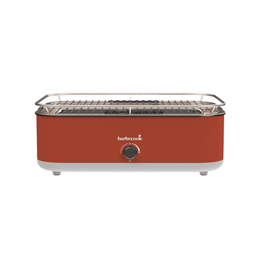 E-Carlo elektrische tafelgrill rood 42,5x33x16,5cm 