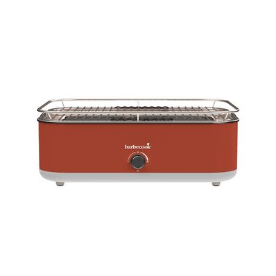 E-Carlo elektrische tafelgrill rood 42,5x33x16,5cm 