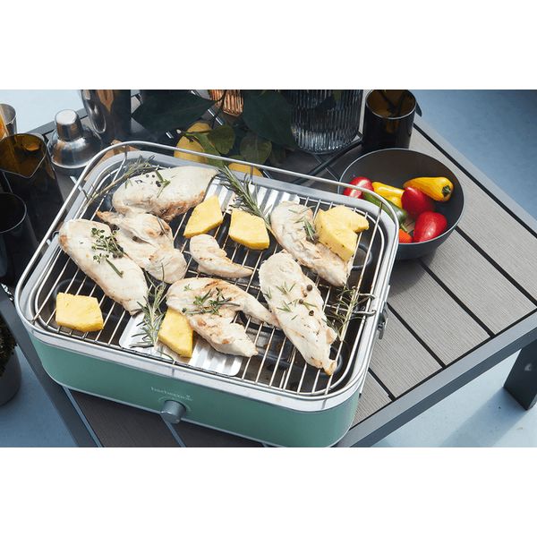 Barbecook E-Carlo elektrische tafelgrill Paris Green 42,5x33x16,5cm