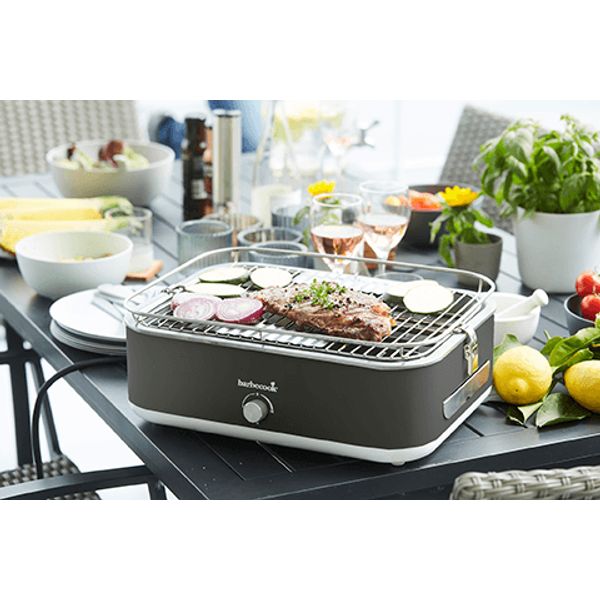 Barbecook E-Carlo Elektrische tafelgrill Midnight Grey 42,5x33x16,5cm