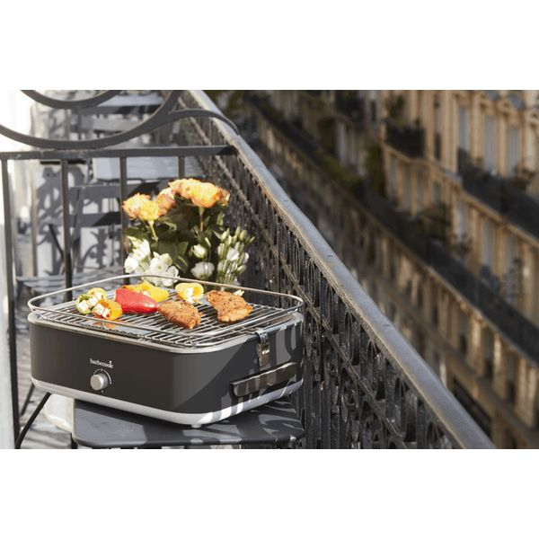 Barbecook E-Carlo Elektrische tafelgrill Midnight Grey 42,5x33x16,5cm