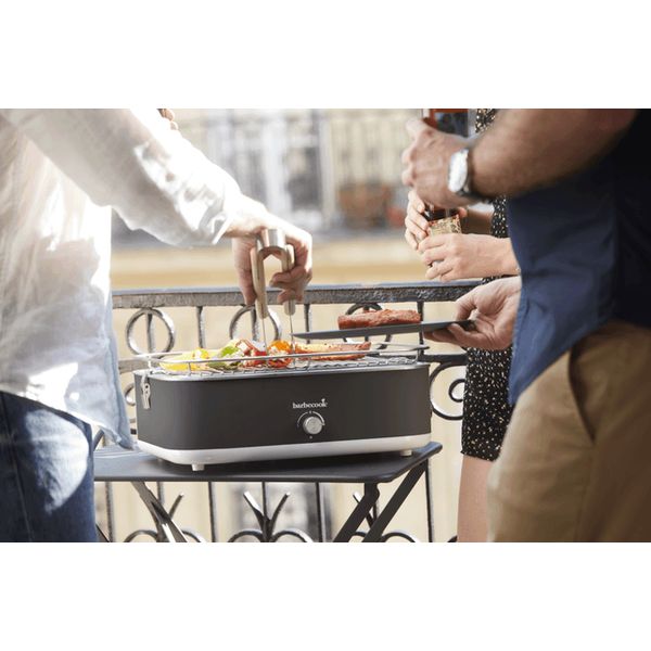 Barbecook E-Carlo Elektrische tafelgrill Midnight Grey 42,5x33x16,5cm