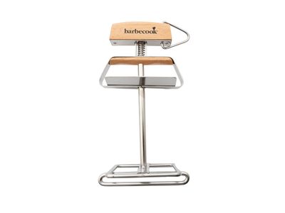 Lève-grille pour barbecue en acier inoxydable et bois FSC 100%.