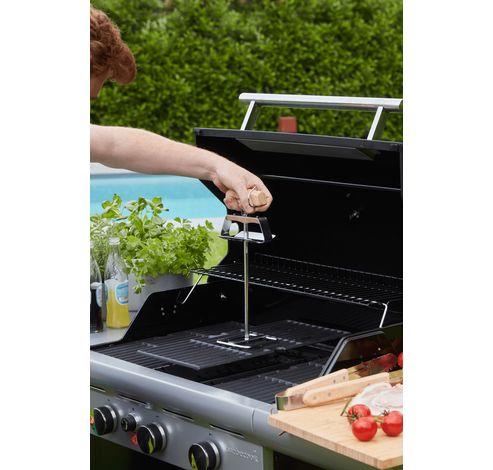 Lève-grille pour barbecue en acier inoxydable et bois FSC 100%.  Barbecook