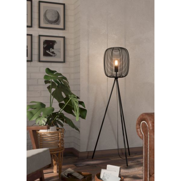 Eglo RINROE VLOERLAMP Ø32,5cm x h40cm 1xE27 ZWART