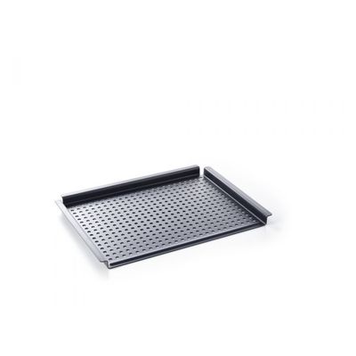 Black Steel Barbecueplaat met grillgaten 44x32cm 