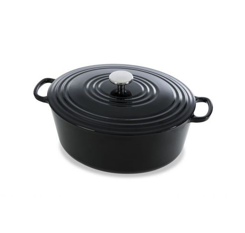 Bourgogne Stoofpot Ovaal 32 cm Jet Black  BK 