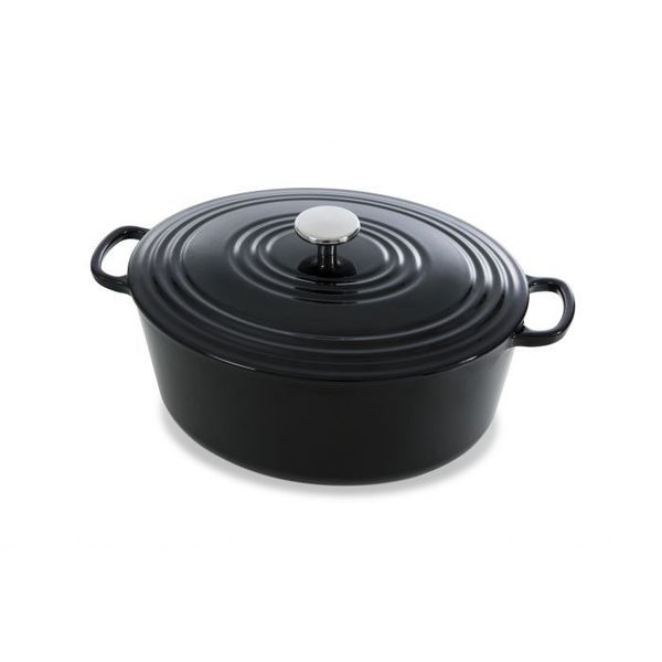 BK  Bourgogne Stoofpot Ovaal 32 cm Jet Black