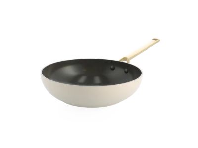 Sublime Wok met keramische antikleeflaag 28cm Cream White