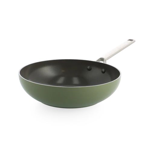 Sublime Wok met keramische antikleeflaag 28cm Olive Green