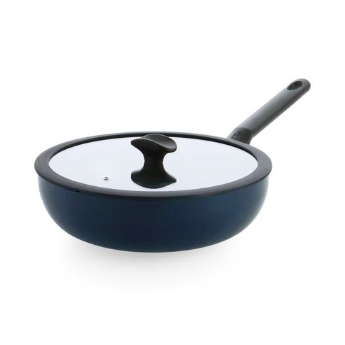 Enjoy Wok met keramische antikleeflaag met deksel 28cm Oxford Blauw