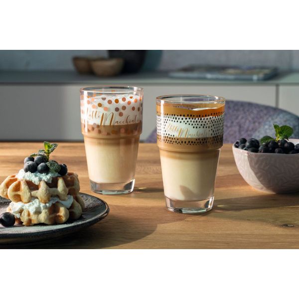 Leonardo Solo latte macchiato glas 410ml Rose Bruin