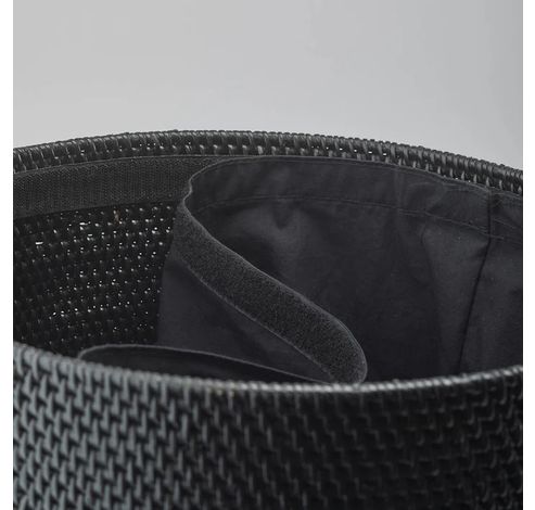 Cino Panier à linge 58L Noir  Aquanova