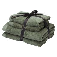 Rio Paquet de serviettes GOTS COTON 2x 50x100 cm + 2x 67x130 cm Forest 