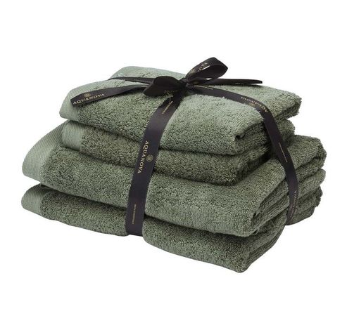 Rio Paquet de serviettes GOTS COTON 2x 50x100 cm + 2x 67x130 cm Thyme  Aquanova