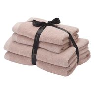 Rio Handdoek bundel GOTS KATOEN 2x 50x100 + 2x 67x130 cm Dusty pink 