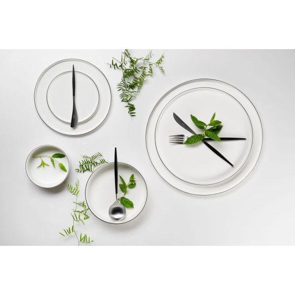 DINNER PLATE  -OCO- D 32 CM WITH BLACK RIM 