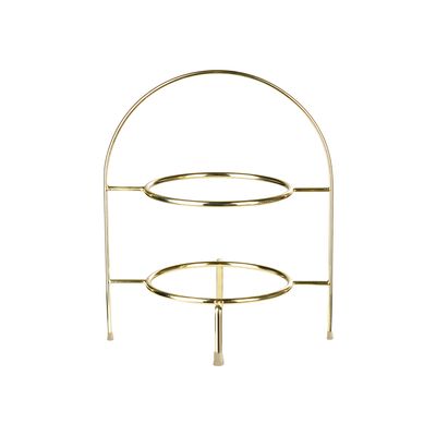 Etagere 2-laags 28cm Goud  Asa