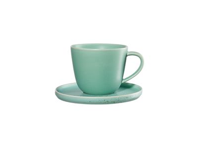 coppa koffiekop met schotel, mint