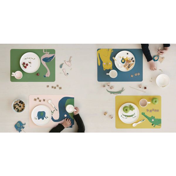 Asa Kids Placemat lederlook 46x33cm Croco Crocodile