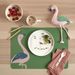 Asa Kids Placemat lederlook 46x33cm  Fiona Flamingo