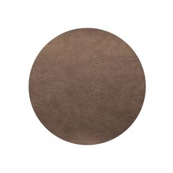 Asa Placemat Vegan Leather rond 38cm Nougat