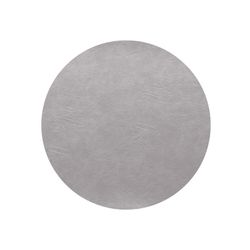 Asa Placemat Vegan Leather rond 38cm Silver Cloud