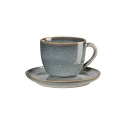 Asa Saisons Cappuccinokop met schotel D9cm H7,5cm 0,23L Denim