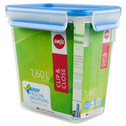 Clip&Close bewaardoos rechthoekig 1,6L blauw 