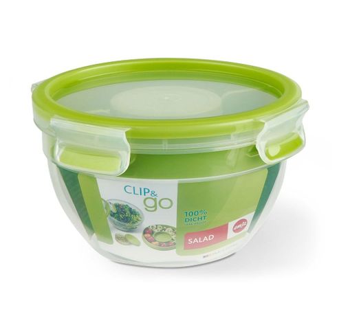 CLIP&GO Salad Bowl met 2 compartimenten XL 2,6L   Emsa