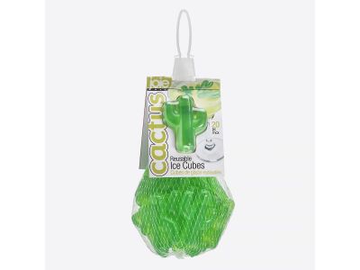 Cactus set van 20 herbruikbare ijsblokjes groen