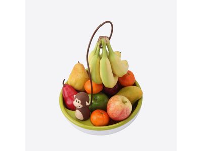 Monkey corbeille à fruits avec support à bananes ø 26cm H 16.5cm