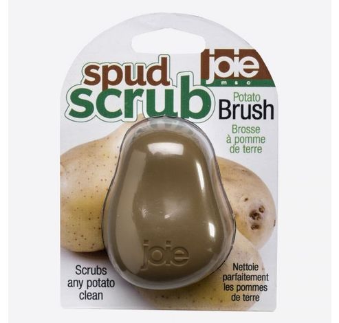 Spud Scrub aardappelborsteltje uit kunststof bruin 6x4.3x8.3cm  JOIE