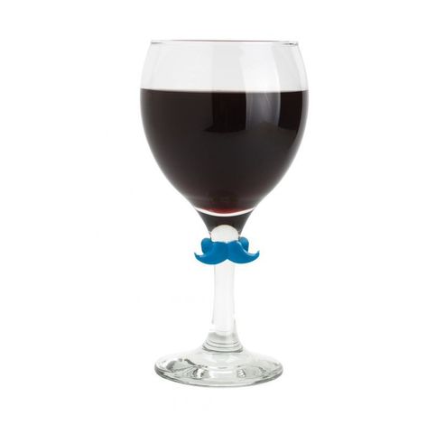 set de 6 marqueurs de verre moustache  JOIE