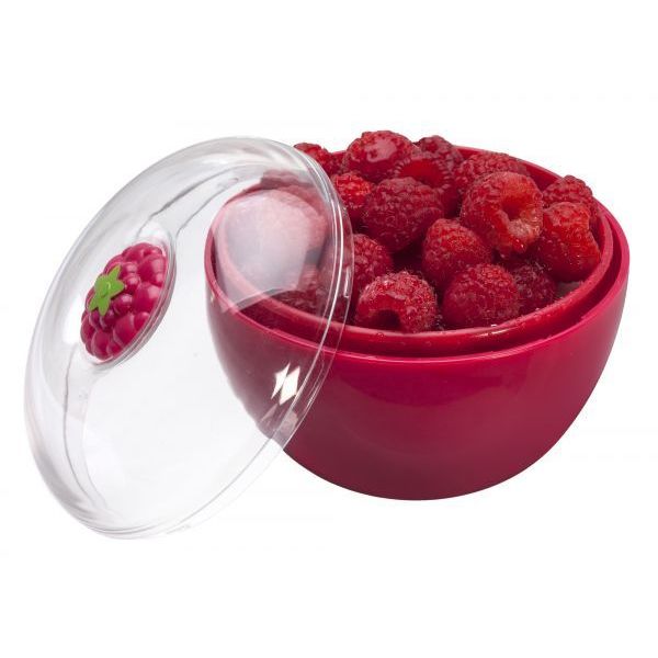 JOIE Raspberry voorraaddoos met vergiet uit kunststof rood ø 12cm H 10.2cm