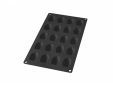 Bakvorm uit silicone voor 20 madeleines zwart 4.2x2.9x1.1cm