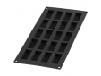 Bakvorm uit silicone voor 20 financiers zwart 8.5x4.3x1.2cm