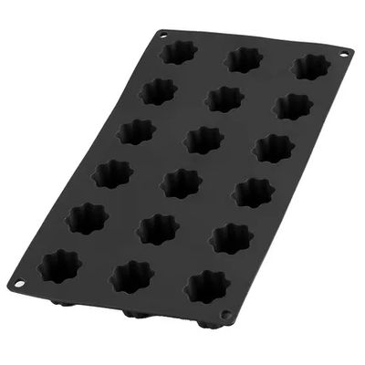 Moule en silicone pour 18 mini cannelés bordelais noir ø 3.2cm H 2.8cm  Lékué