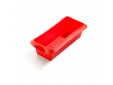 Rechthoekige cakevorm uit silicone rood 24x10x6.8cm