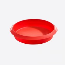 Lékué Moule à tarte en silicone rouge Ø 24cm H 5.7cm 