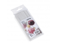 50 stokjes voor pop cakes uit kunststof wit 12cm