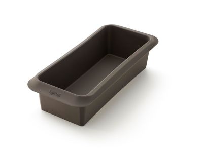 Rechthoekige bakvorm uit silicone bruin 25x10x6cm