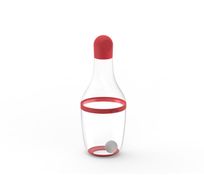 Shaker à vinaigrette en silicone et Tritan rouge 180ml 